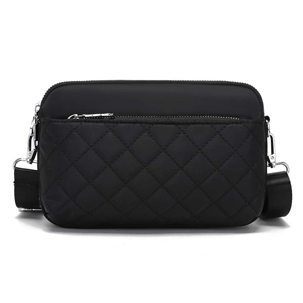 

Quilted Crossbody Bag, Black