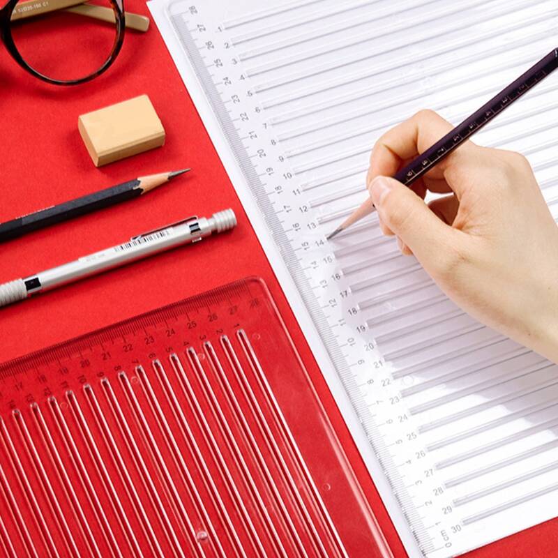

1pc Clear Horizontal Line Auxiliary Ruler