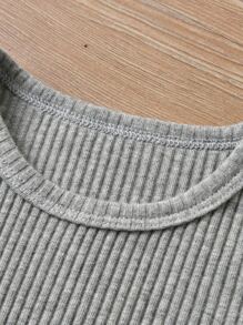 Đứa bé trai Đồ đan Ribbed Áo & Pinafore Jumpsuit - Nhiều màu - Xem 5