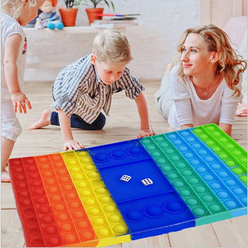 

1pc Geo Shaped Push Bubble Toy, Multicolor