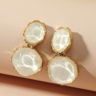 Round Drop Earrings