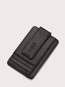 Thẻ ID di động nhẹ dập nổi cho nam nhân viên văn phòng ngày lễ kỷ niệm quà tặng sinh nhật phụ kiện quà tặng giá đỡ thẻ quà tặng ví giá đỡ thẻ kinh doanh giá đỡ thẻ tín dụng cho nam ví ví mini ví ví đựng thẻ - màu đen - Xem 6