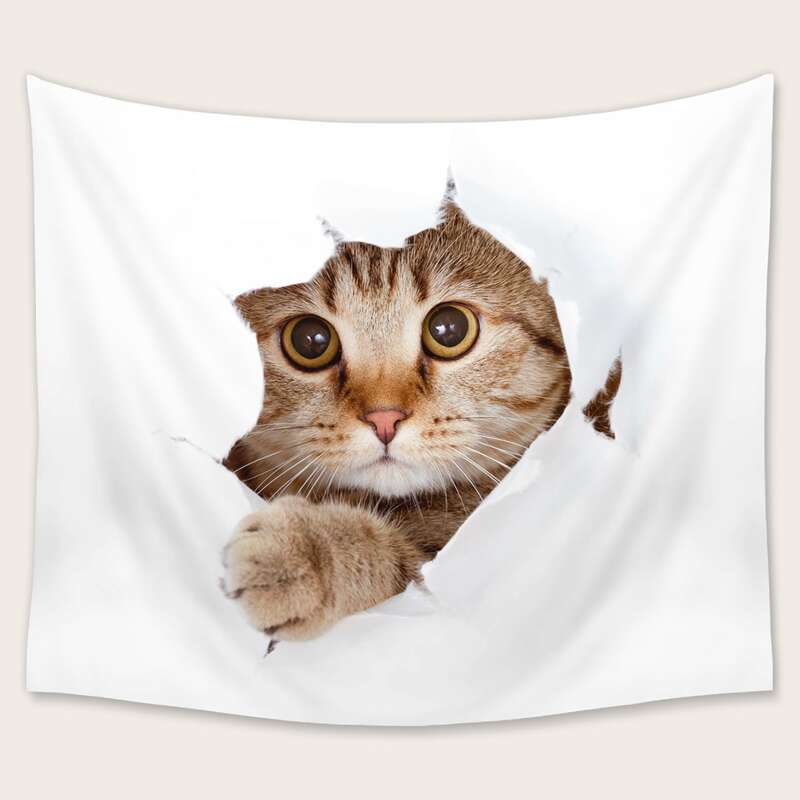 

Cat Print Tapestry, Multicolor