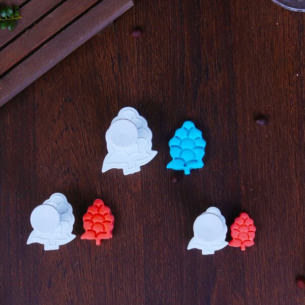 

3pcs Grape Design Embossed Mold, White