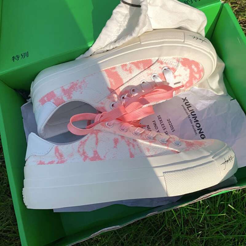 

Lace Up Front Canvas Shoes, Pink