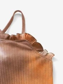 女孩紮染褶邊後背十字交叉吊帶上衣 - 彩色 - 查看 3