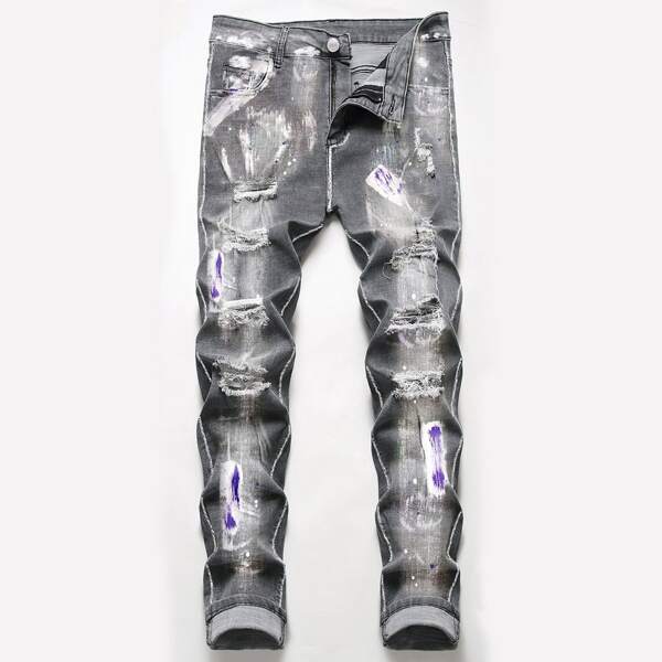 

Guys Ripped Jeans, Grey
