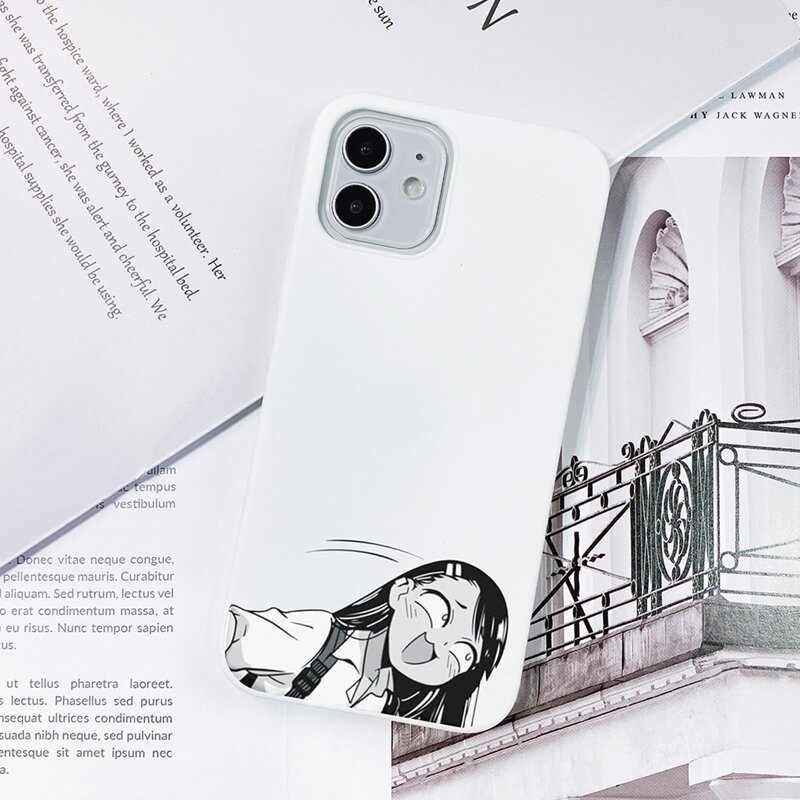 

Cartoon Girl Phone Case, White