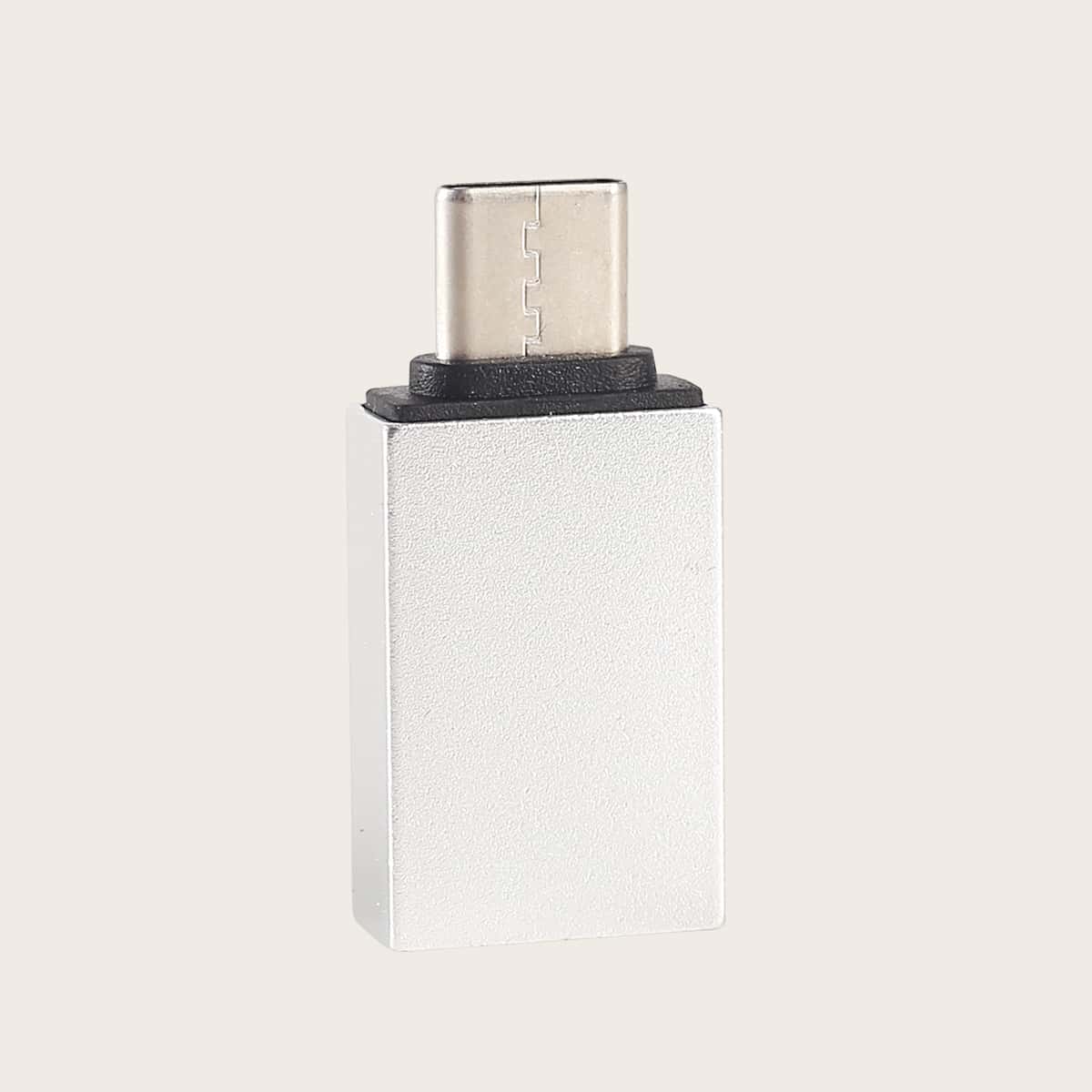 

USB to Type C Charger Cable Adapter, Silver