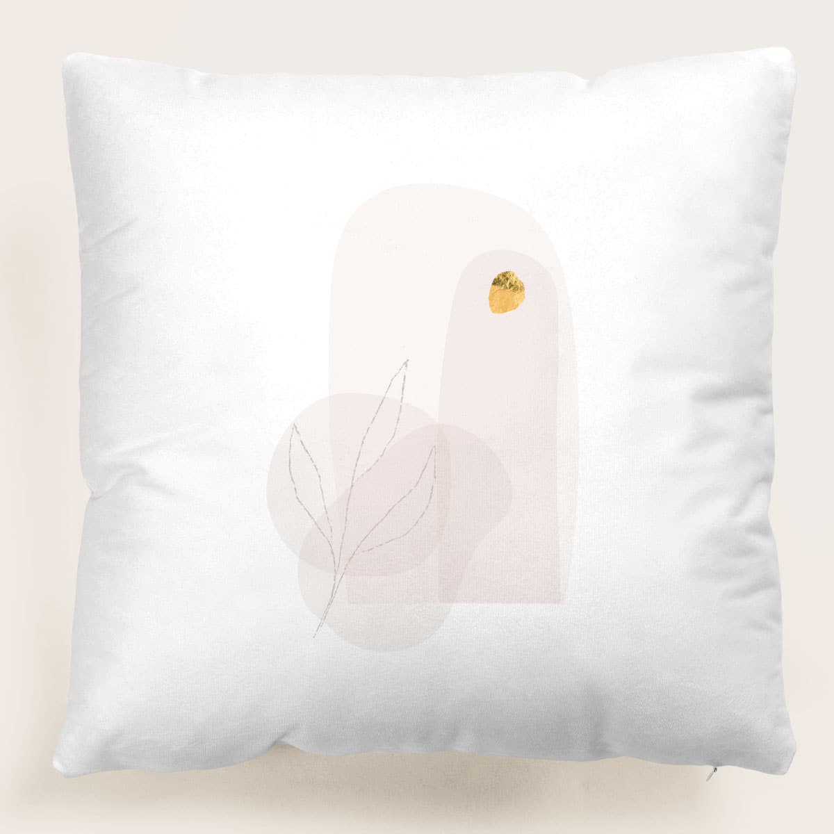 

Leaf Print Cushion Cover Without Filler, Multicolor