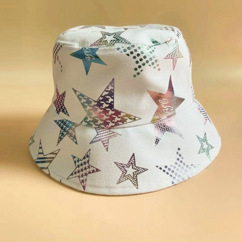 

Star Print Bucket Hat, Multicolor