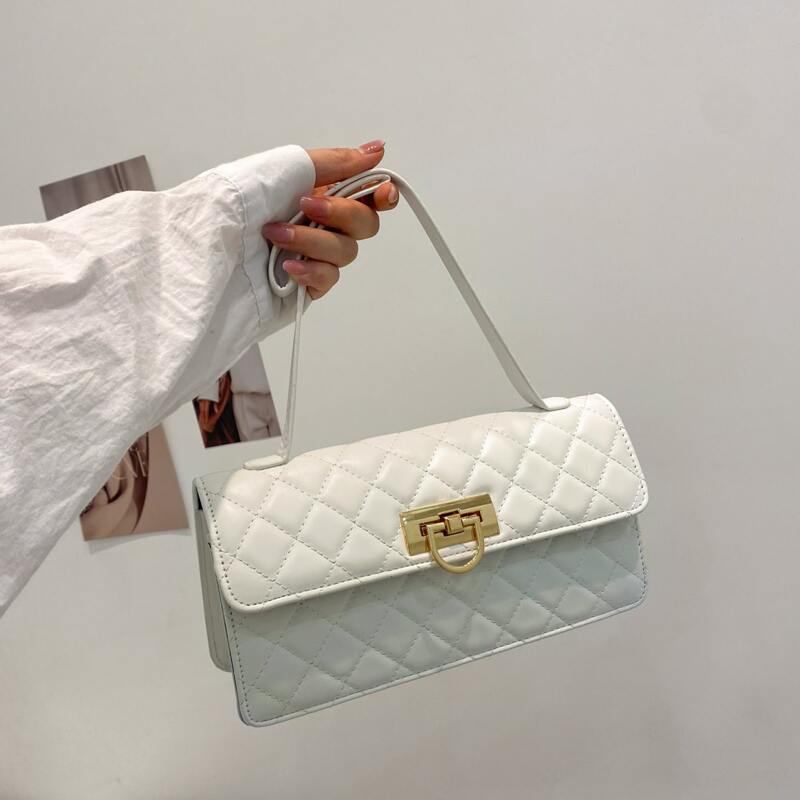 

Quilted Shoulder Bag, White