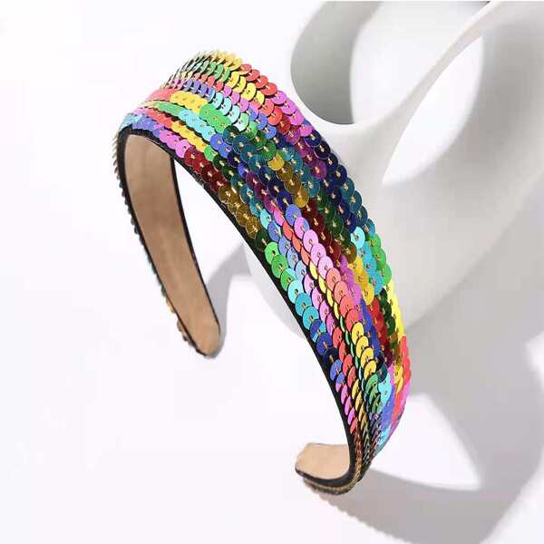 

Sequin Overlay Hair Hoop, Multicolor