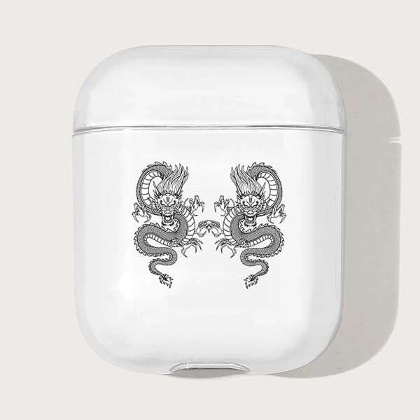 

Rose Graphic Case For Airpods, Clear
