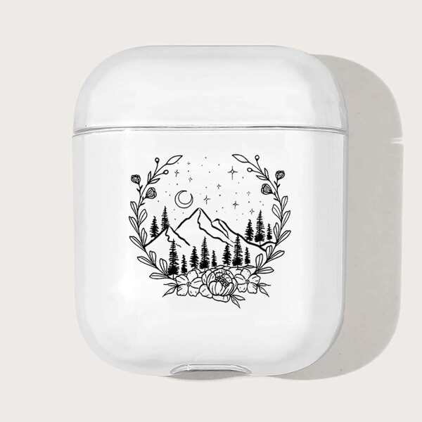 

Leaves & Mountains Clear Case For Airpods