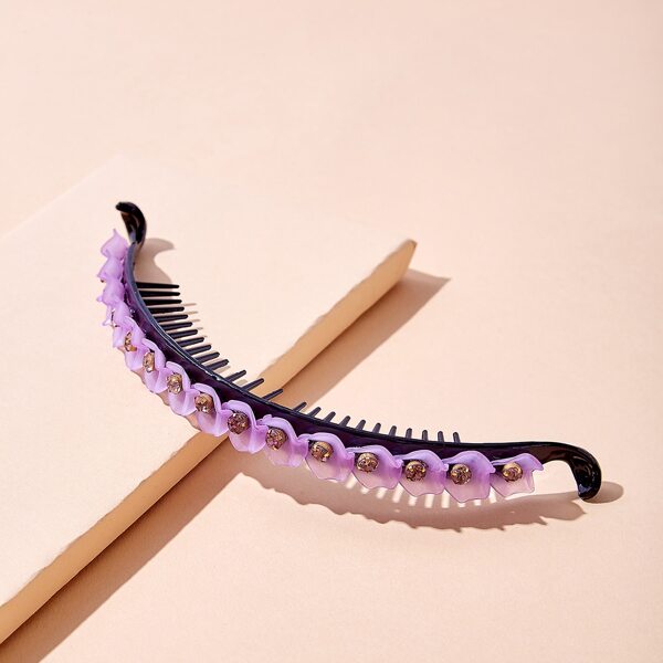 

Rhinestone Decor Hair Clip, Purple