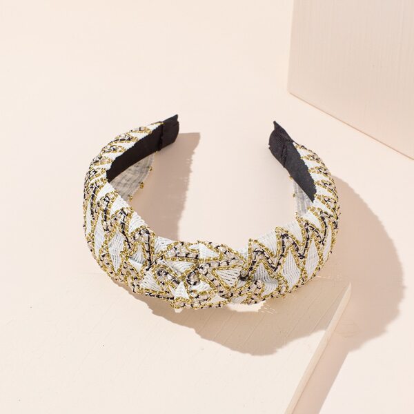 

Knot Decor Wide Headband, White