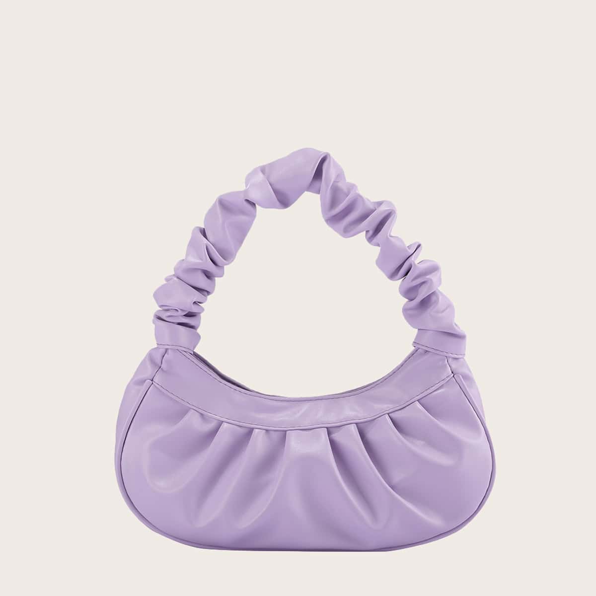 

Ruched Shoulder Bag, Purple