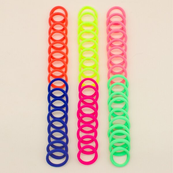 

50pcs Toddler Girls Solid Hair Tie, Multicolor