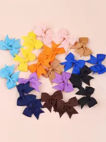bilicaca 小女童20入組蝴蝶結裝飾髮夾 - 彩色 - 查看 2