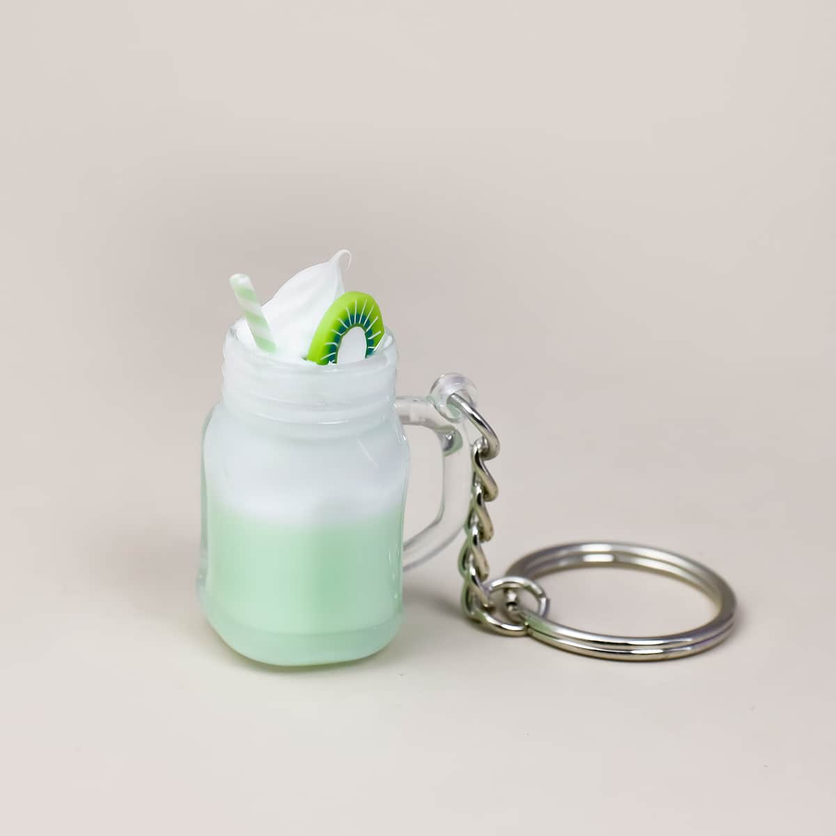 

Milkshake Charm Keychain, Green