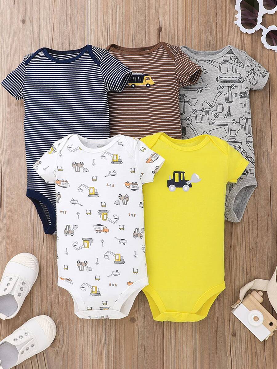 Baby Bodysuits Kartun Striped - MultiWarna - View 1