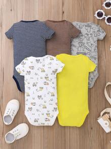 Baby Bodysuits Kartun Striped - MultiWarna - View 2