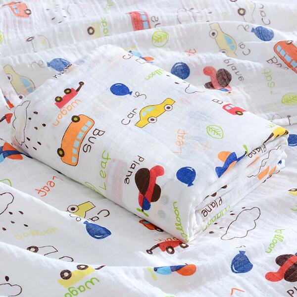 

Baby Cartoon Graphic Blanket, Red