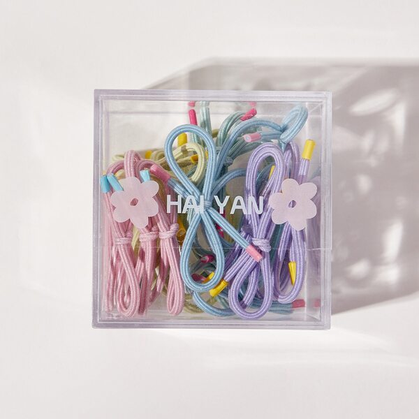 

15pcs Baby Minimalist Hair Tie, Multicolor
