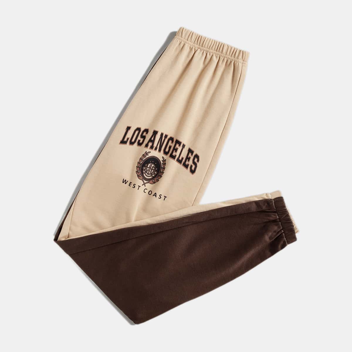 

Letter Graphic Two Tone Sweatpants, Multicolor
