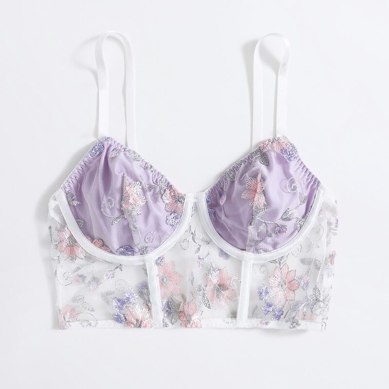 

Floral Lace Crop Cami, Multicolor