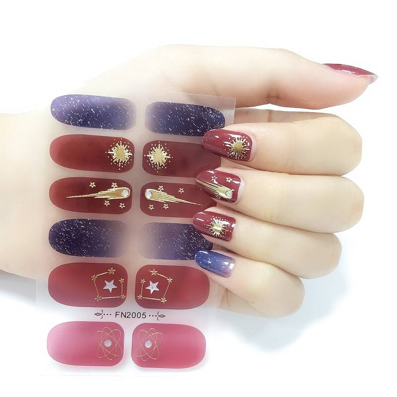 

1sheet Star Pattern Nail Sticker, Multicolor