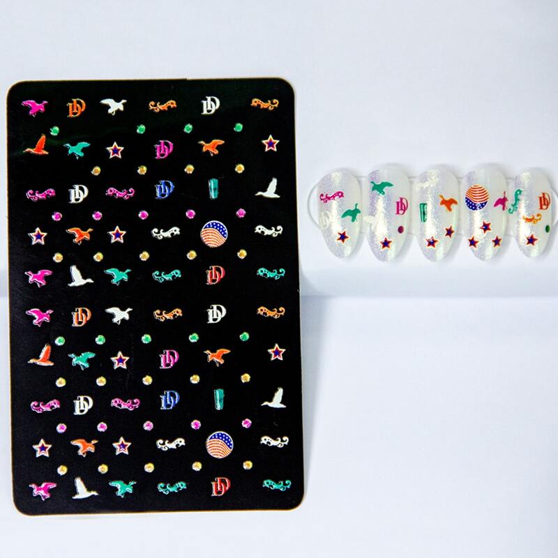 

1sheet Bird Pattern Nail Art Sticker, Multicolor