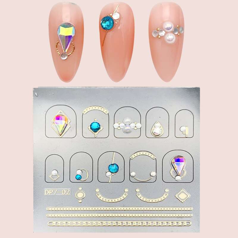 

1sheet Rhinestone Nail Art Decoration, Multicolor