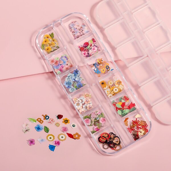 

1box Floral Nail Art Sticker, Multicolor