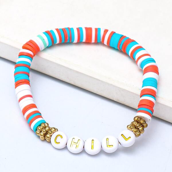 

Soft Clay Beaded Bracelet, Multicolor