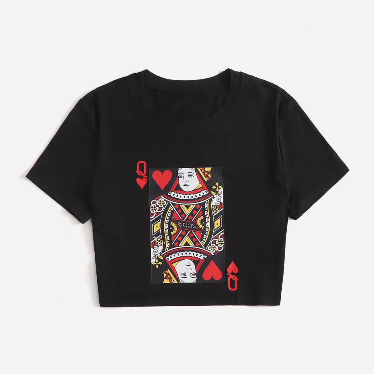 

Figure Graphic Crop Tee, Black