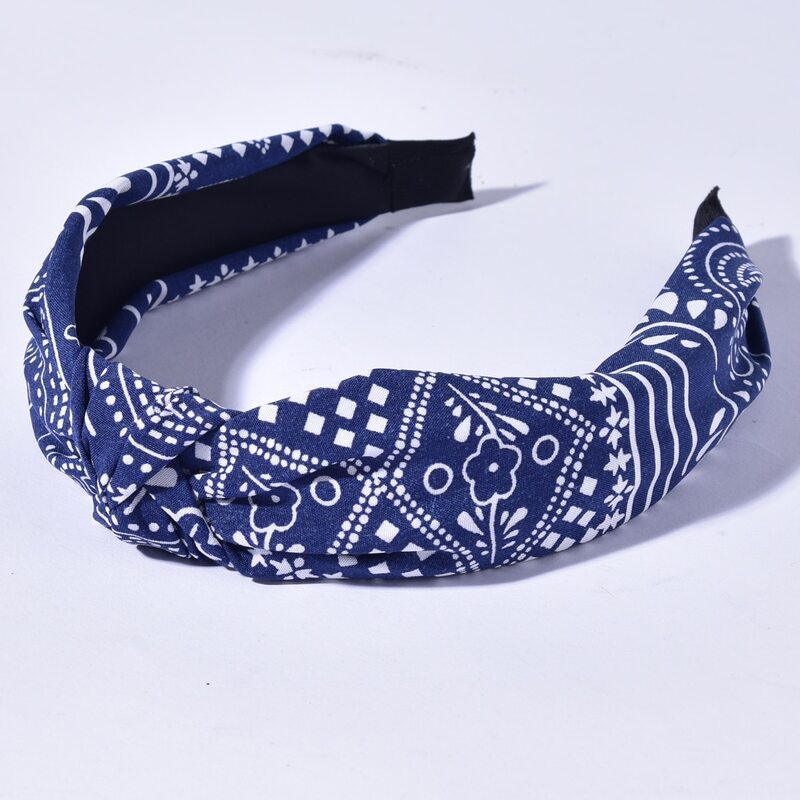 

Graphic Knot Headband, Navy blue