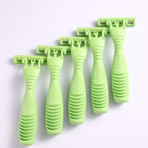 

5pcs Hair Removal Razor Shaver, Lime green