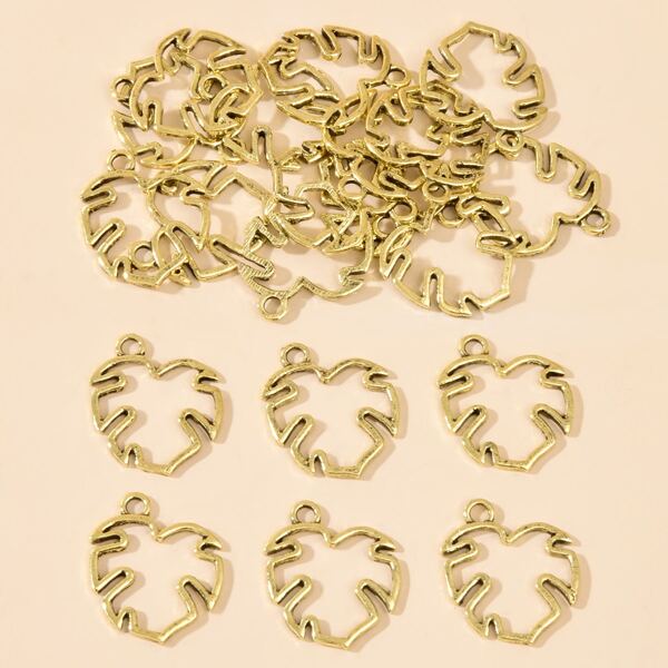 

20pcs Leaf Design DIY Pendant, Bronze
