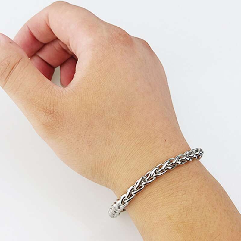 

Guys Solid Chain Bracelet, Silver