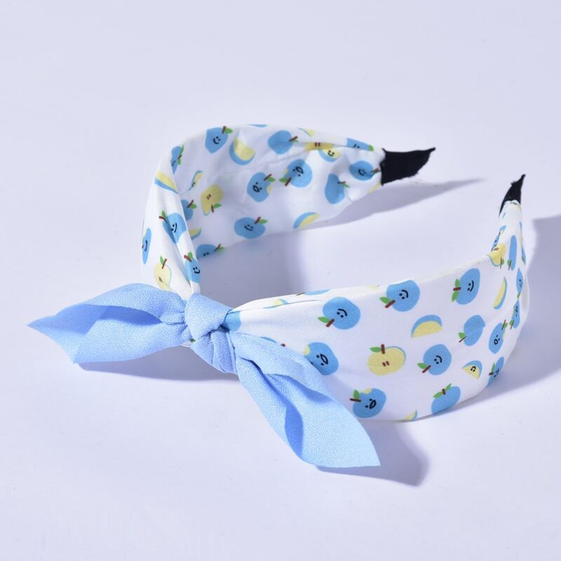 

Bow Decor Fruit Pattern Headband, Baby blue