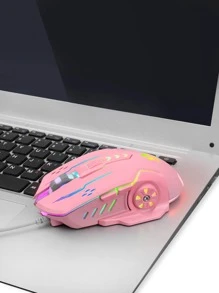 Luminous Wired Gaming Mouse - Pink - View 2