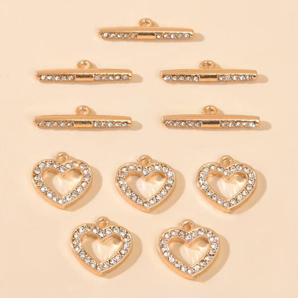 

5sets Heart OT Buckle DIY Jewelry Accessory, Gold