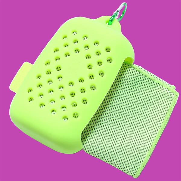 

1pc Quick-drying Sport Towel With Case, Green