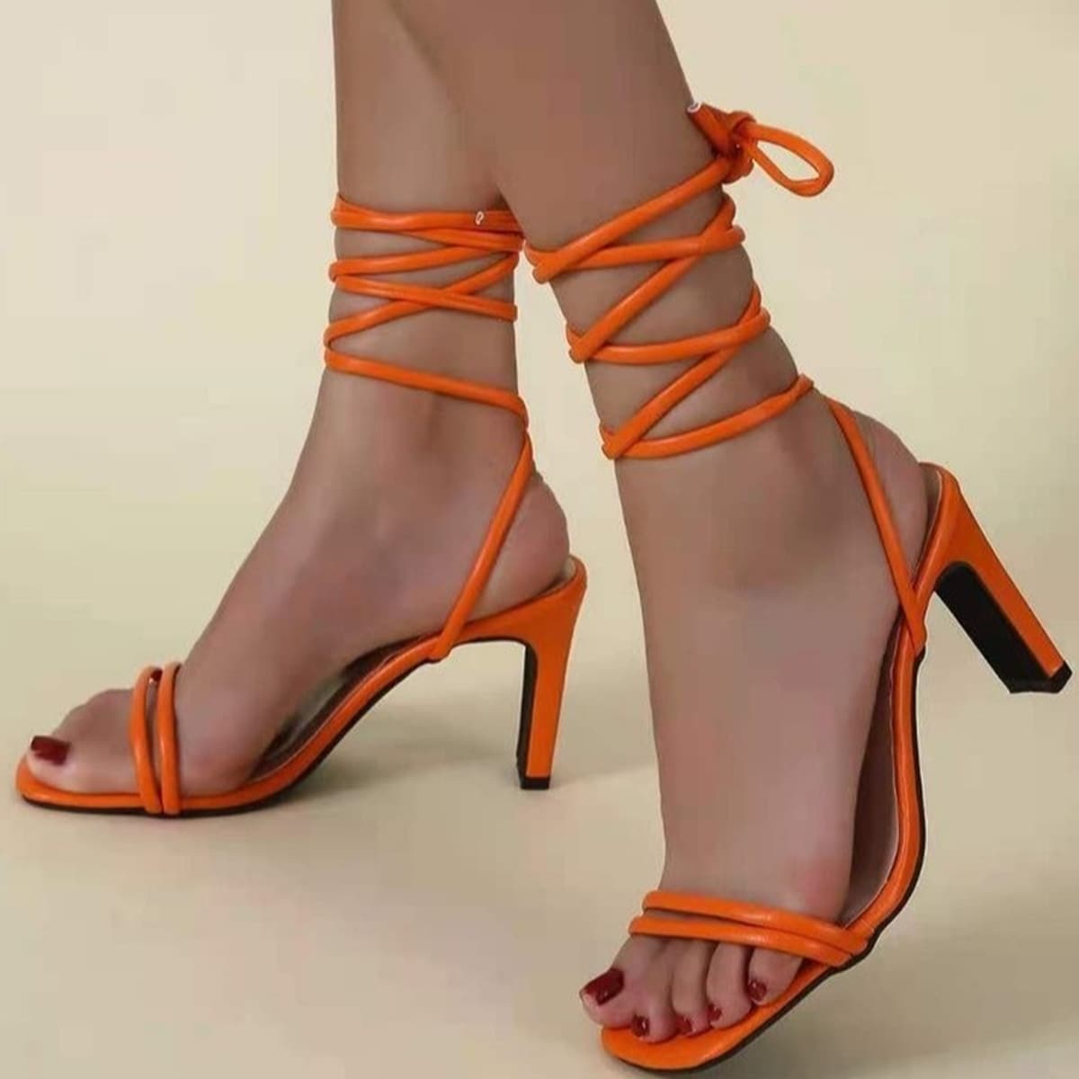 

Minimalist Gladiator Sandals, Burnt orange