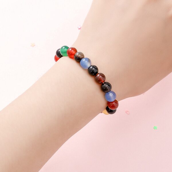 

Girls Stone Beaded Bracelet, Multicolor