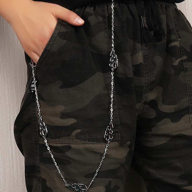

Guys Fire Design Pant Chain, Silver