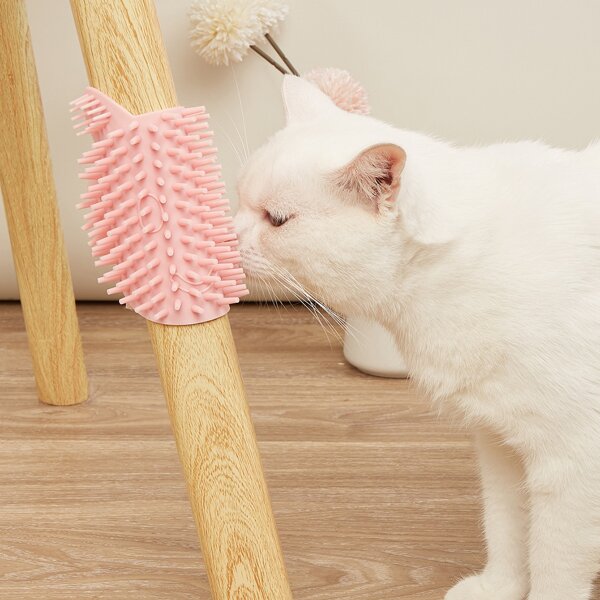 

1pc Cat Shaped Pet Hair Comb, Pink