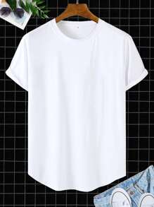 Manfinity Homme Men 2 Packs Solid Crew Neck Tee - Black and White - View 4